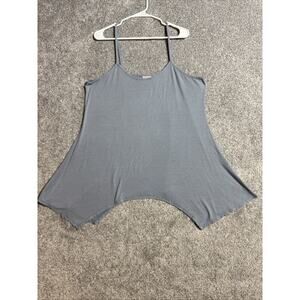 Logo Layers Tunic Tank Women Size XS Lagenlook Boho Asymmetrical Striped Coastal